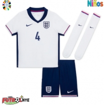 Camiseta Inglaterra Declan Rice #4 Primera Equipación para niños Eurocopa 2024 manga corta (+ pantalones cortos)